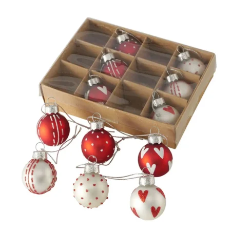 Mini Bolas de Natal II - Caixa de 12