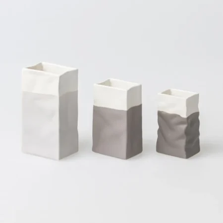 Mini Jarras Rader Sacos Papel Porcelana - Conjunto 3 - Beije