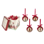 Caixa 8 Bolas Decoração de Natal Nuvole di Stoffa - Bear Wonderland