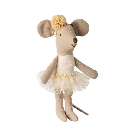 Irmã Mais Nova Ratinho Bailarina Maileg - Branco