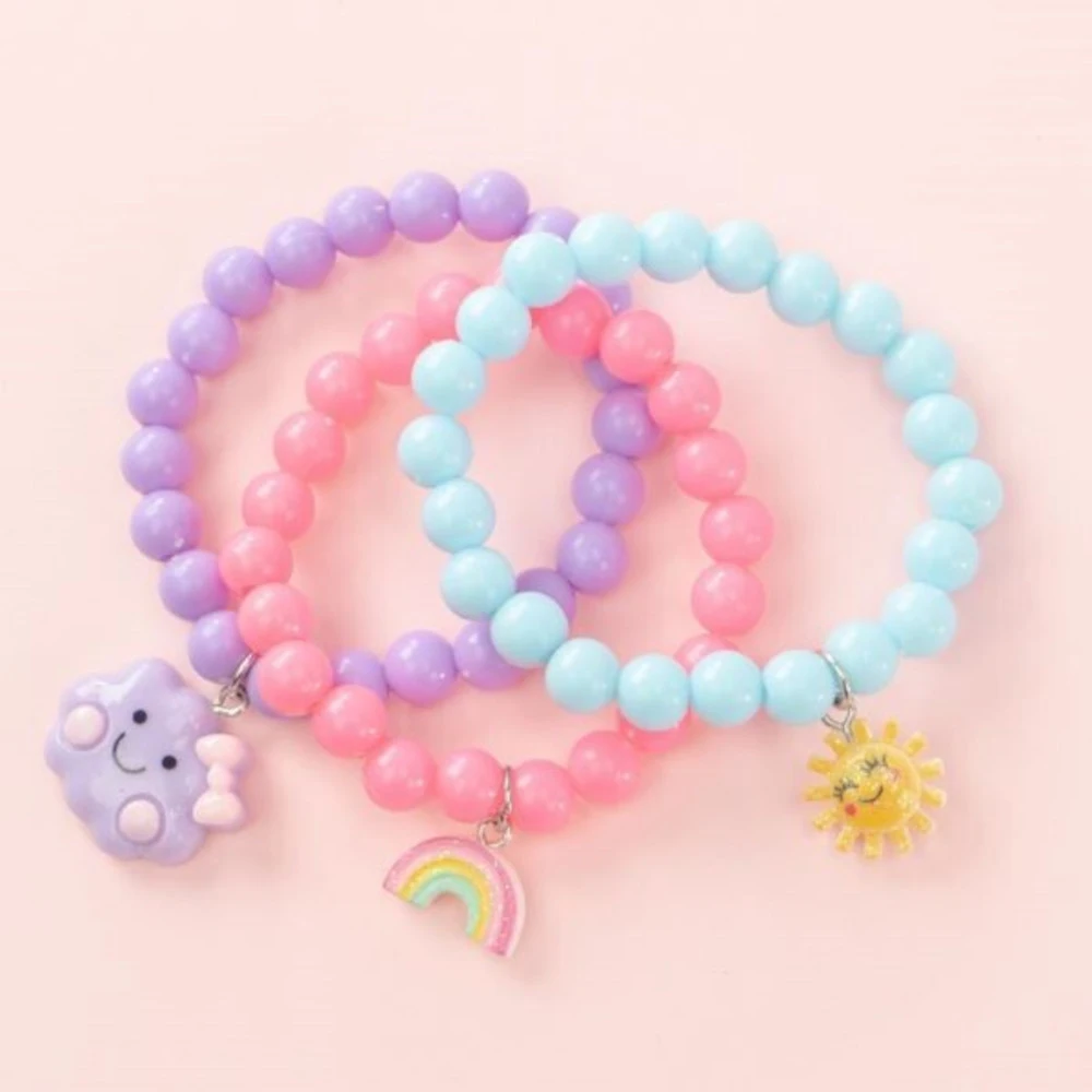 7901 Pulseiras Nice Rainbow Mix Conjunto 3 1 Pulseiras Nice Rainbow Mix - Conjunto 3