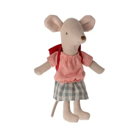 Irmã Mais Velha Ratinho Maileg - Mochila Encarnada