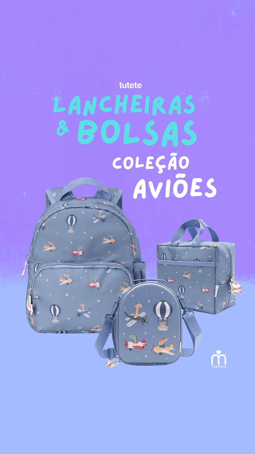 ✈️🎒 De volta às aulas com a coleção Aviões da Tutete!
Uma coleção pensada para acompanhar os mais pequenos em todas as aventuras: mochilas, lancheiras, garrafas, estojos, bolsas e guarda-chuva, com um divertido padrão de aviões e balões que dá mais cor ao regresso às aulas. 💙

Práticos, funcionais e cheios de personalidade, são os acessórios perfeitos para preparar um novo ano letivo cheio de descobertas. ✨

👉 Descubra a coleção Aviões da Tutete na Manana e prepare o regresso às aulas!

Disponível na loja física ou em www.manana.pt
.
.
.
#Manana #Tutete #RegressoÀsAulas #BackToSchool #ColeçãoAviões