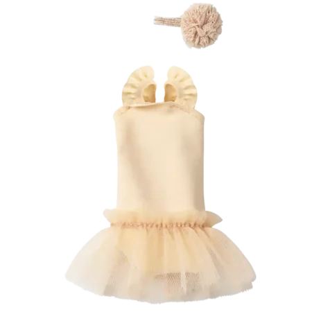 8344 Maillot Ballet Tutu Creme Coelho Maileg Tamanho 1 1 Maillot de Ballet e Tutu Creme Coelho Maileg Tamanho 1
