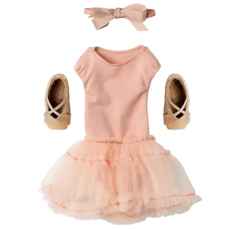 8353 Maillot Ballet Tutu Rosa Coelho Maileg Tamanho 3 1 Maillot de Ballet e Tutu Rosa Coelho Maileg Tamanho 3