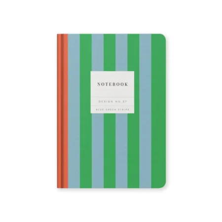 Notebook A5 Kaleido Blue Green Stripes