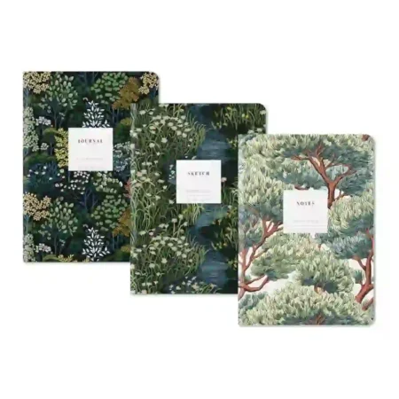 Conjunto de 3 Notebooks Kaleido - Árvores