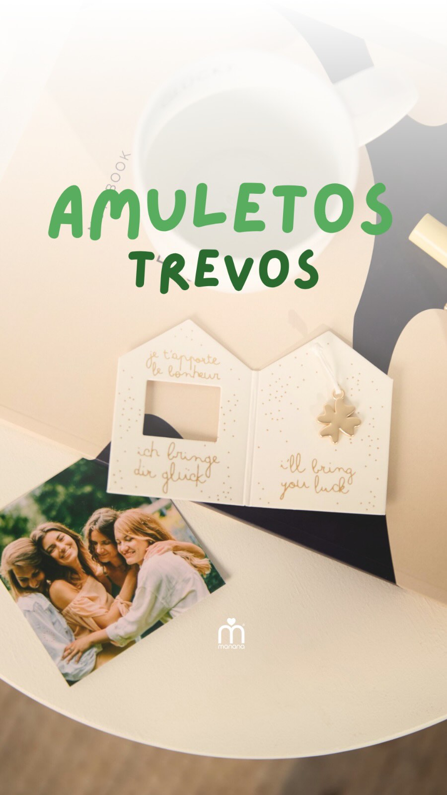 🍀✨ A sorte está nos pequenos detalhes!

Há símbolos que carregam grandes significados. E o trevo de quatro folhas é um deles: um pequeno amuleto associado à sorte, à esperança e aos bons momentos.

Dos porta-chaves às medalhas, ímanes e pequenos pendentes, os amuletos RÄDER são uma forma delicada de oferecer um desejo de boa sorte ou guardar um símbolo especial sempre por perto. 💚

🎁 Porque desejar sorte a alguém também é uma forma de demonstrar carinho.

👉 Descubra os diferentes amuletos de trevo RÄDER disponíveis na Manana e escolha o seu favorito.

#Manana #Räder #Amuletos #TrevoDaSorte #PresentesComSignificado