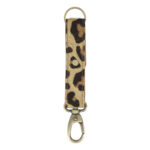 Porta Chaves Cabedal 18cm Animal Print Leopardo