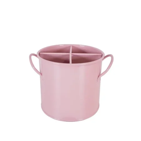 Balde Porta Utensílios Metal Isabelle Rose com Separadores