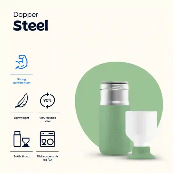 Garrafa Dopper Steel 350ml - Fresh Green - Image 3