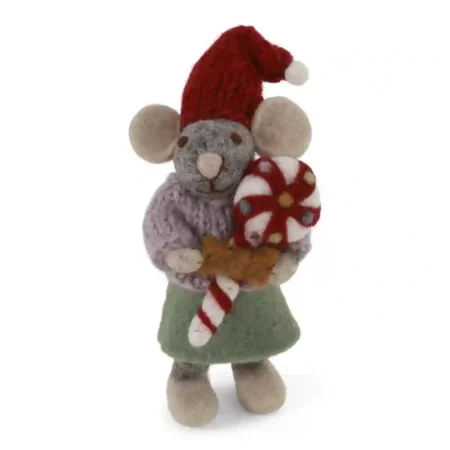 8951 Rato Pequeno Gry Sif Menina Doces Natal 1 Rato Pequeno Cinzento Gry & Sif - Menina Doces Natal
