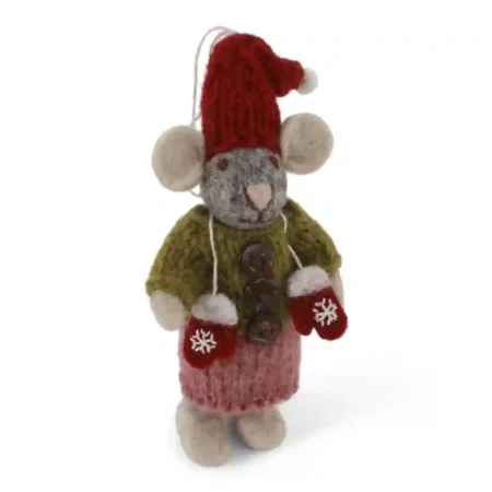 Rato Pequeno Cinzento Gry & Sif - Menina de Luvas