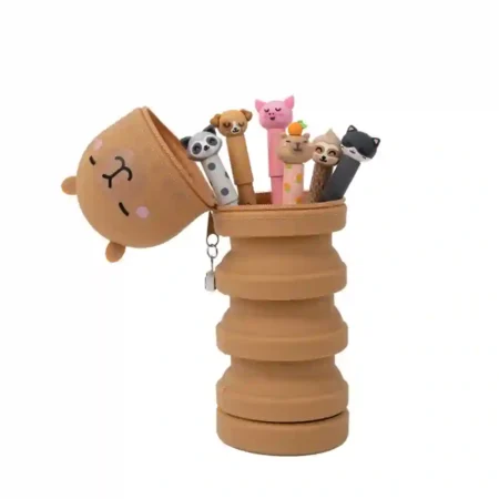 Estojo Extensível + 6 Canetas Apagáveis Bo-Bo Mr Wonderful - Capivara