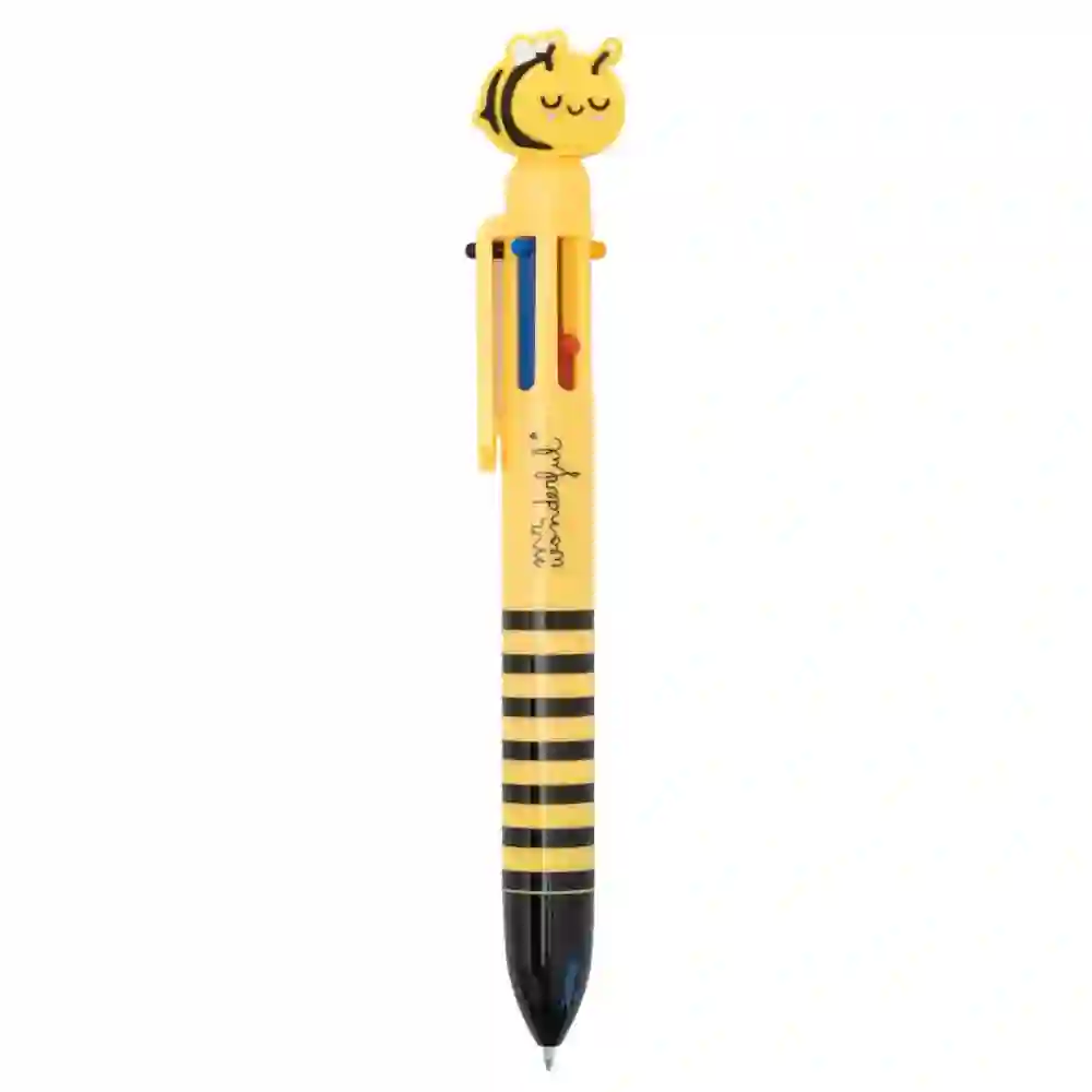 9666 Caneta Click Mr Wonderful Multicolor Abelha 1 1 Caneta Click Mr Wonderful Multicolor - Abelha