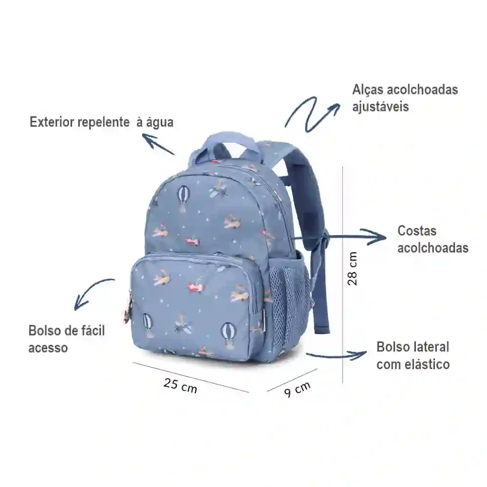 9681 Mochila Pre Escolar Tutete Avioes 2 Mochila Pré Escolar Tutete Aviões - Image 2