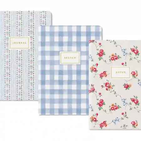 9745 Conjunto 3 Notebooks Ohh Deer A5 Cath Kidston Floral Check 1 Conjunto 3 Notebooks Ohh Deer A5 Cath Kidston Floral & Check