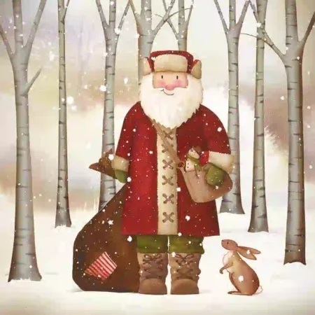 Guardanapos Papel PPD Santa and Rabbit