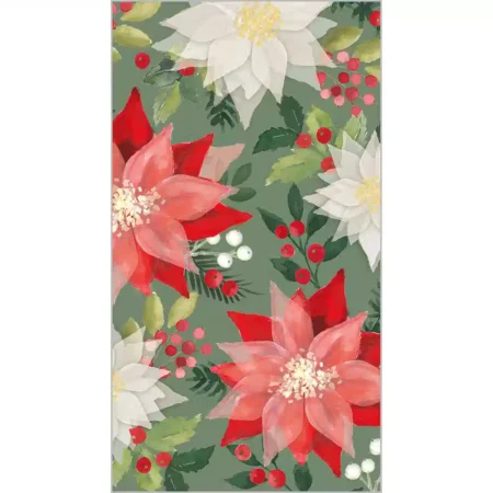 Guardanapos Papel PPD Guest Towels Merry Poinsettia