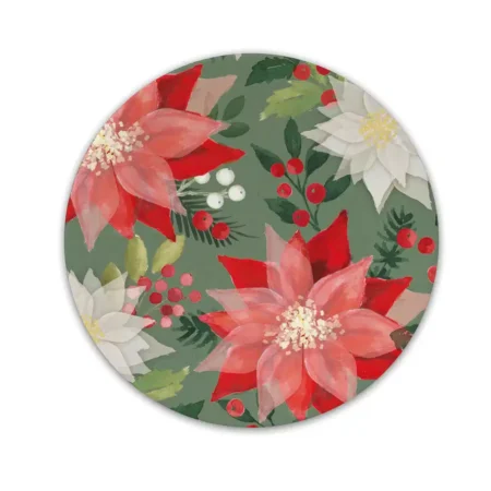 Prato Porcelana PPD Pequeno Merry Poinsettia