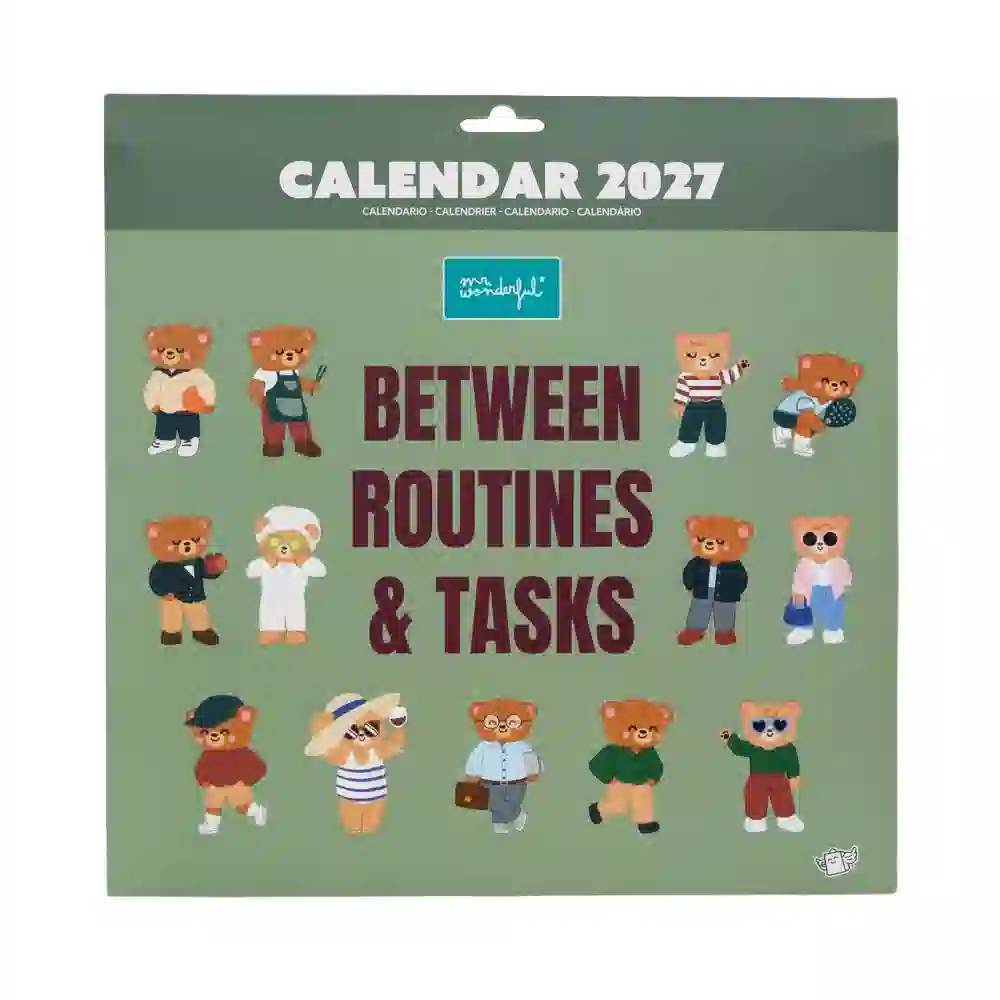 9986 Calendario Parede 2027 Mr Wonderful Between Routines Tasks 1 Calendário de Parede 2027 Mr Wonderful - Between Routines & Tasks