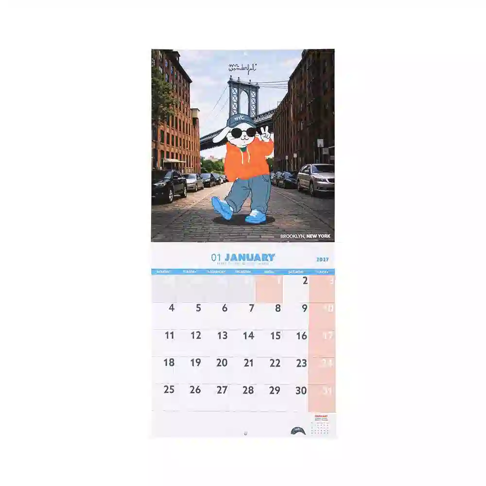 9987 Calendario Parede 2027 Mr Wonderful Friends On Tour 2 Calendário de Parede 2027 Mr Wonderful - Friends on Tour - Image 5