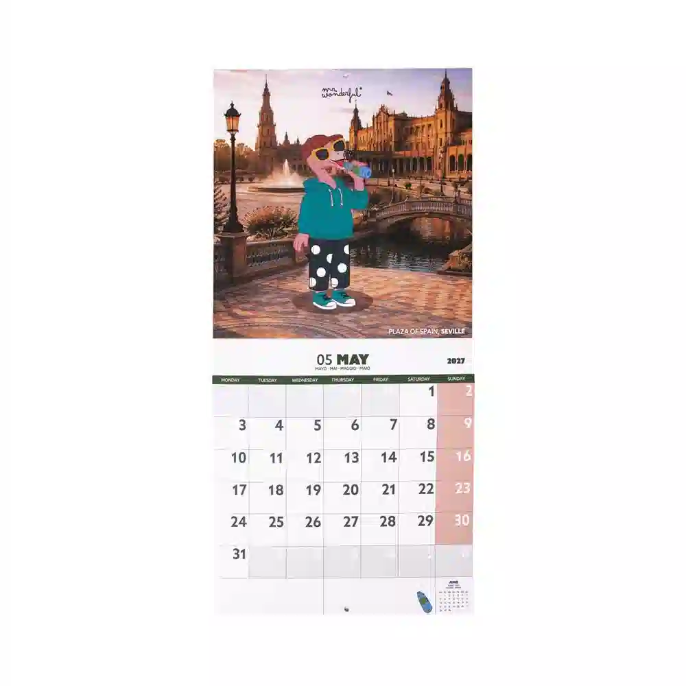 9987 Calendario Parede 2027 Mr Wonderful Friends On Tour 3 Calendário de Parede 2027 Mr Wonderful - Friends on Tour - Image 4
