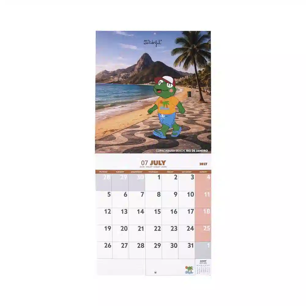 9987 Calendario Parede 2027 Mr Wonderful Friends On Tour 4 Calendário de Parede 2027 Mr Wonderful - Friends on Tour - Image 3